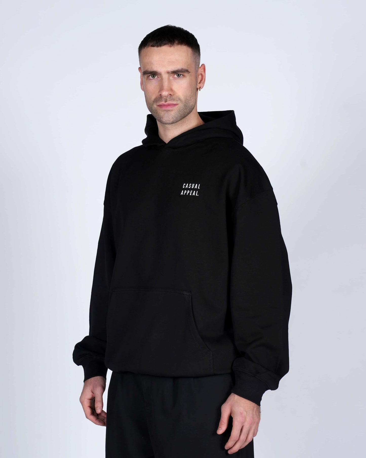Casual Black Hoodie