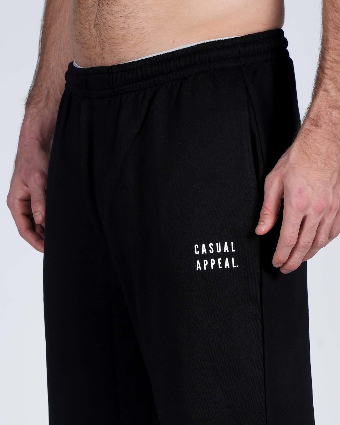Casual Black sweatpant -Straight Leg